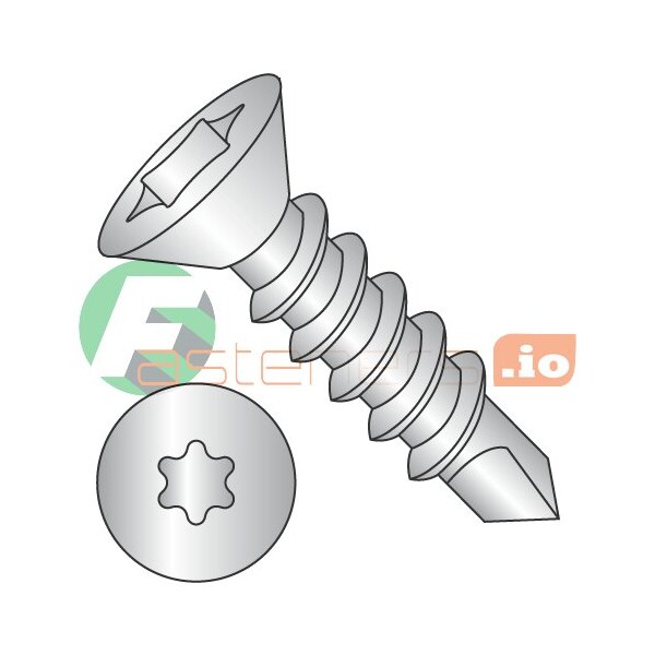 Newport Fasteners Self-Drilling Screw, #10 x 2 in, Plain 18-8 Stainless Steel Flat Head Torx Drive, 1500 PK 119632 - main